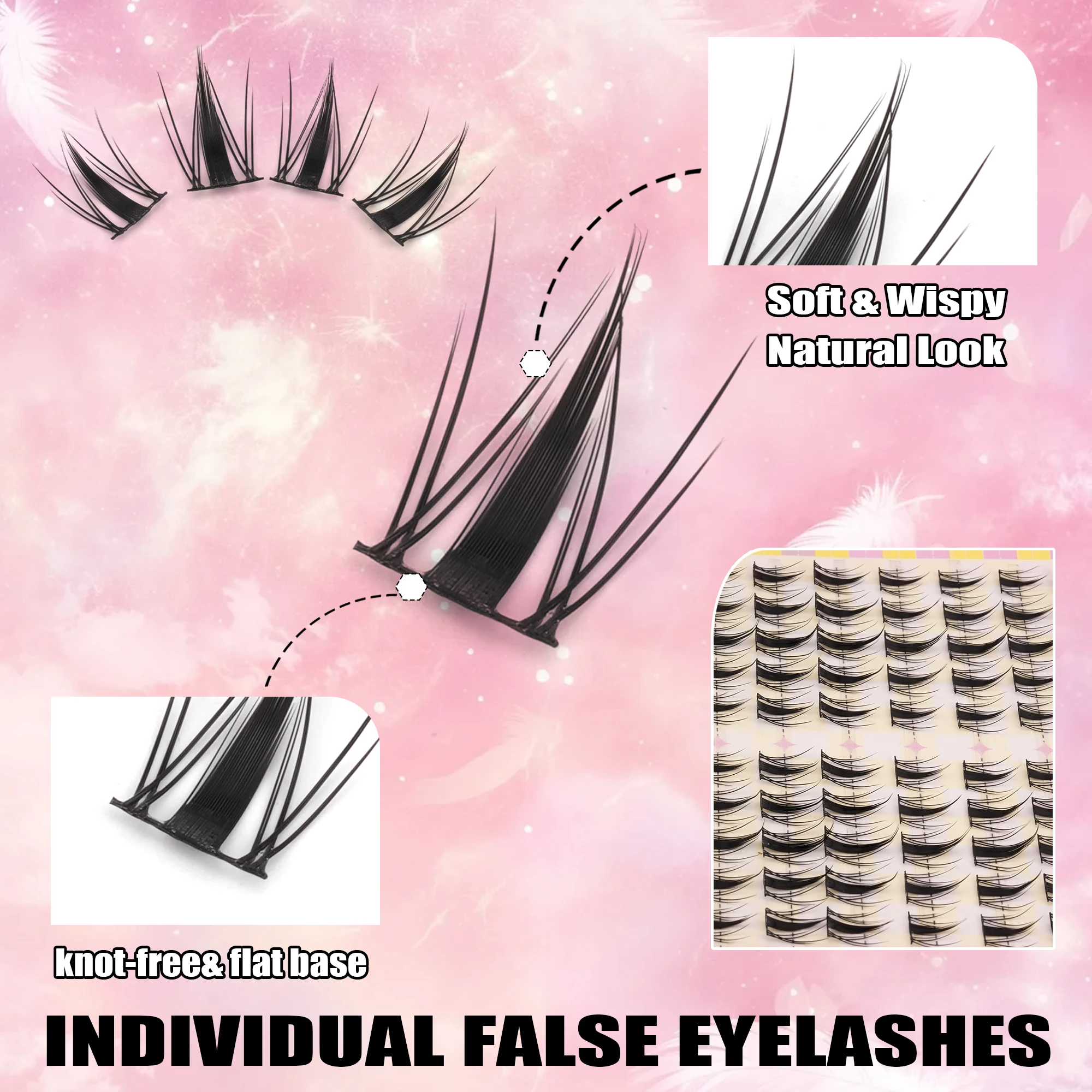 308 peças de cílios postiços i - Eyelash Extension Wispy avaliação e preço