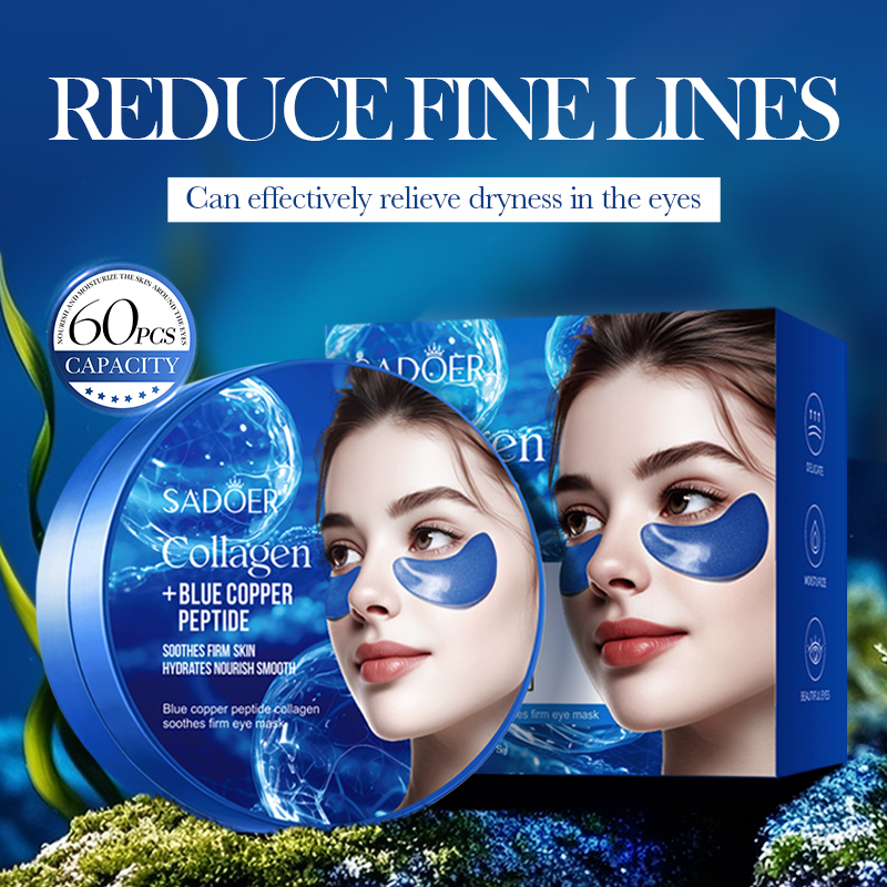 60 pçs sadoer cafeína cristal  - Eye Pad Collagen avaliação e preço